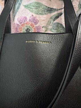 Poppy & Peonies Black GO-GETTER TOTE